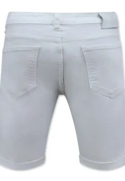 Plain Denim Short - Slim Fit - 1089 - Wit