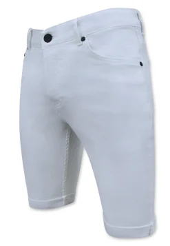 Plain Denim Short - Slim Fit - 1089 - Wit