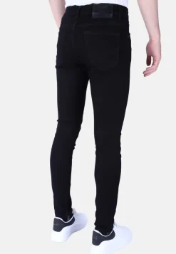 Plain Heren Jeans - Slim Fit -1091- Zwart