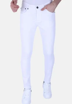 Plain Heren Jeans - Slim Fit -1089- Wit