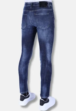 Ripped Jeans Heren - Slim Fit -1100- Blauw