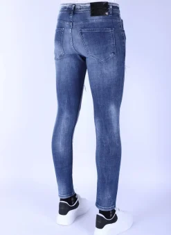 Ripped Jeans Heren - Slim Fit -1097- Blauw