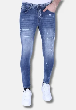 Ripped Jeans Heren - Slim Fit -1097- Blauw