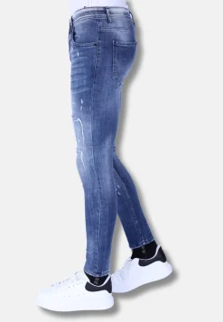 Ripped Jeans Heren - Slim Fit -1097- Blauw