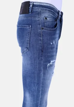Ripped Jeans Heren - Slim Fit -1097- Blauw