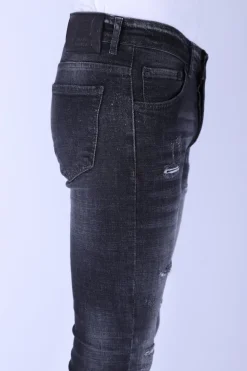 Stretch Denim Stonewash Heren - Slim Fit -1096- Grijs
