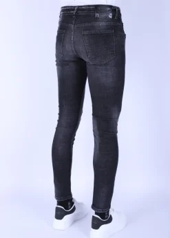 Stretch Denim Stonewash Heren - Slim Fit -1096- Grijs