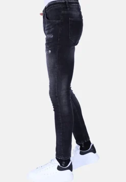 Stretch Denim Stonewash Heren - Slim Fit -1096- Grijs