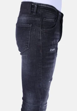 Stretch Denim Stonewash Heren - Slim Fit -1096- Grijs