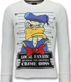 Sweater Heren - Alcatraz Prisoner - Wit
