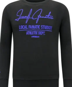 Sweater Heren - Athletic Dept. - Zwart / Blauw