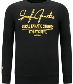 Sweater Heren - Athletic Dept. - Zwart / Goud