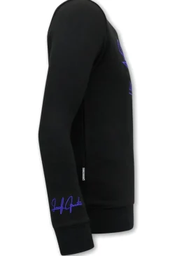 Sweater Heren - Athletic Dept. - Zwart / Blauw