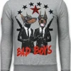 Sweater Heren - Bad Boys Pinscher - Grijs