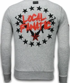 Sweater Heren - Bad Boys Pinscher - Grijs