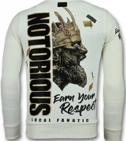 Sweater Heren - Conor Notorious - Wit