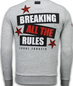 Sweater Heren - Marilyn Rockstar - Grijs