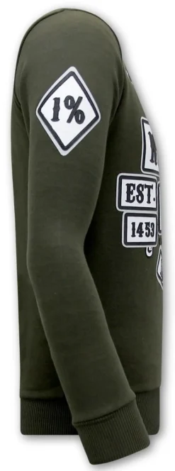 Sweater Heren - Mc No Pain No Gain 1% - Groen