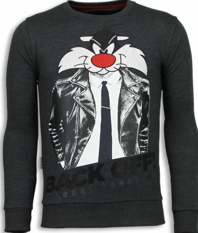 Sweater Heren - Pussy Cat - Antraciet