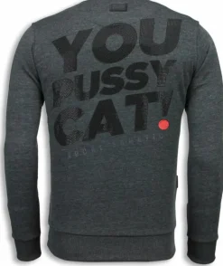 Sweater Heren - Pussy Cat - Antraciet