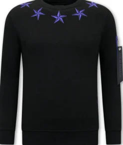 Sweater Heren - Royal Stars - Zwart / Blauw