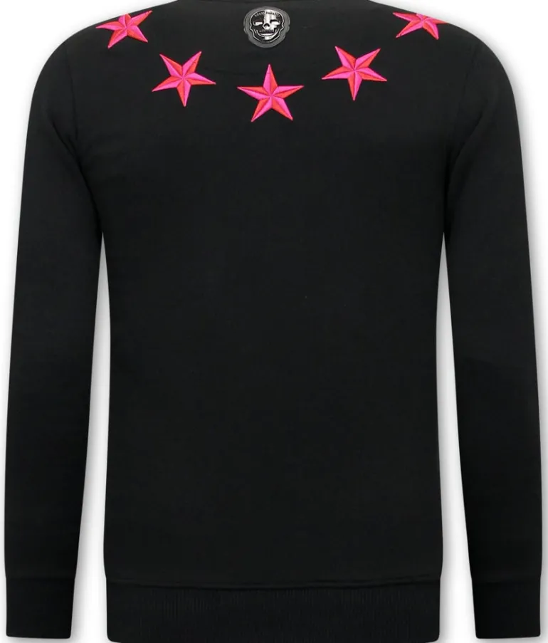 Sweater Heren - Royal Stars - Zwart / Roze