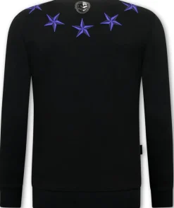 Sweater Heren - Royal Stars - Zwart / Blauw