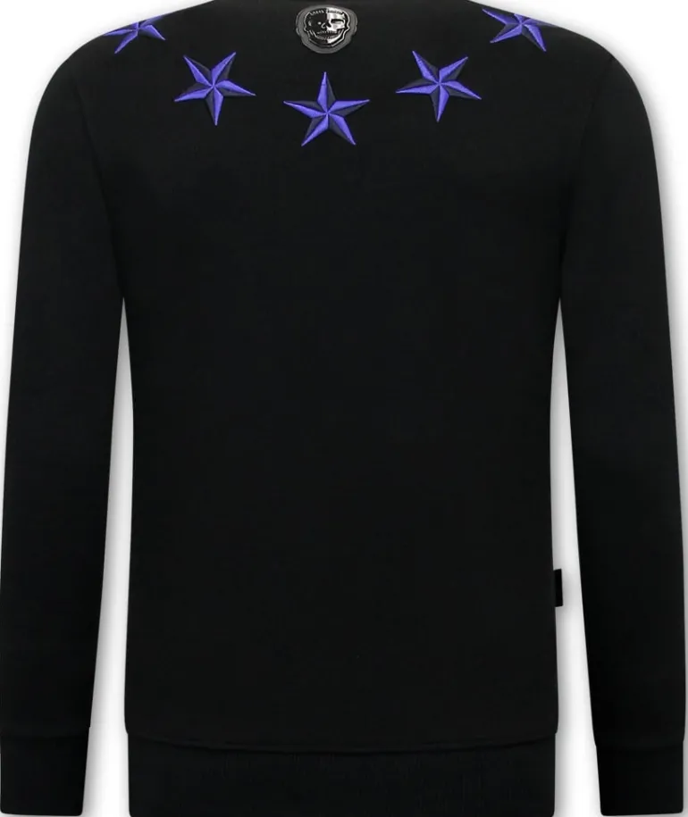 Sweater Heren - Royal Stars - Zwart / Blauw