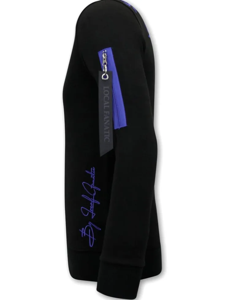 Sweater Heren - Royal Stars - Zwart / Blauw