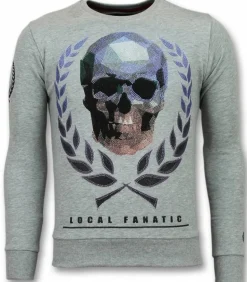 Sweater Heren - Skull Originals - Grijs