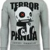 Sweater Heren - Terror Panda - Grijs