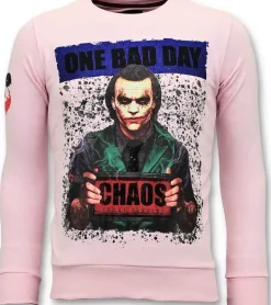 Sweater Heren - The Joker Chaos - Roze