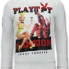 Sweater Heren - The Playtoy Mansion - Wit