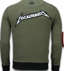 Sweater Heren Borduur - Airborne - Groen