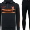 Trainingspak Heren - Double Striped - Blauw / Oranje