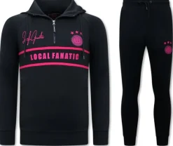 Trainingspak Heren - Double Striped - Blauw / Fuchsia