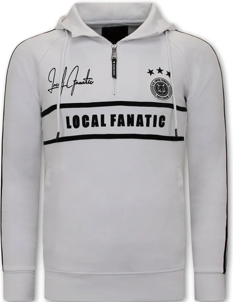 Trainingspak Heren - Double Striped - Wit / Zwart