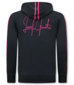 Trainingspak Heren - Double Striped - Blauw / Fuchsia