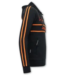 Trainingspak Heren - Double Striped - Blauw / Oranje