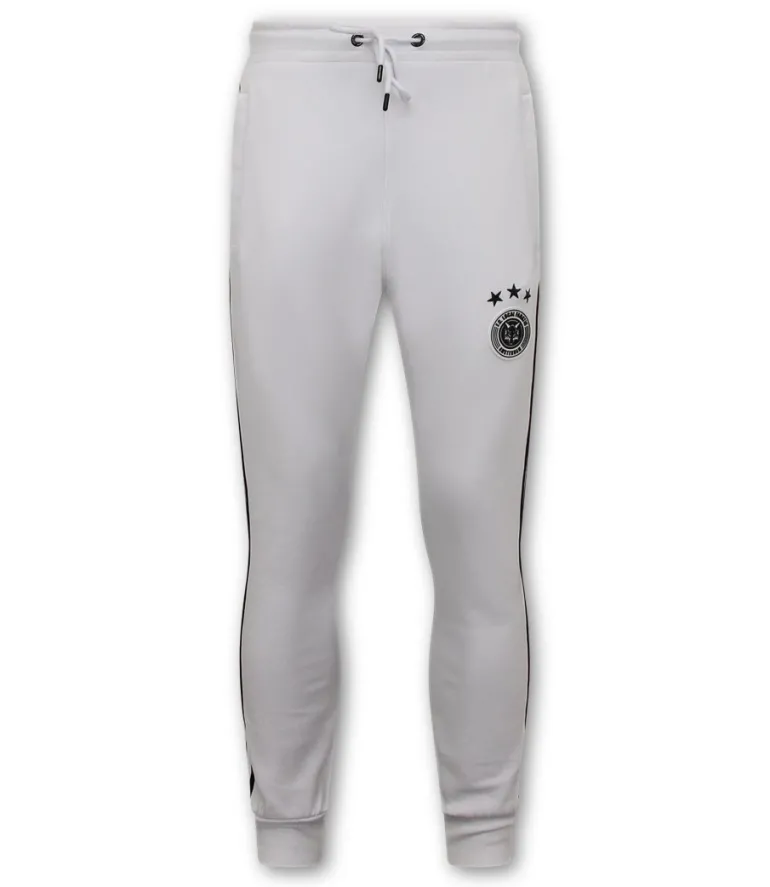 Trainingspak Heren - Double Striped - Wit / Zwart