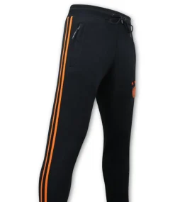 Trainingspak Heren - Double Striped - Blauw / Oranje