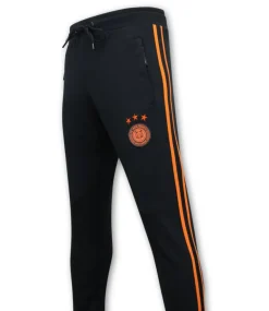 Trainingspak Heren - Double Striped - Blauw / Oranje