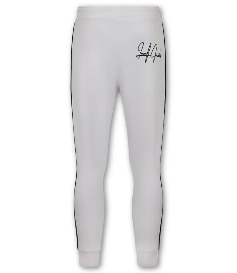 Trainingspak Heren - Double Striped - Wit / Zwart