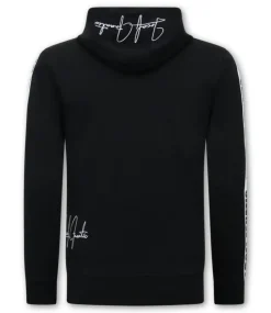 Trainingspak Heren - Hooded Ribbon - Zwart / Wit