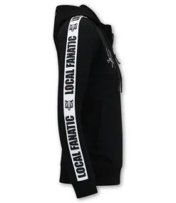 Trainingspak Heren - Hooded Ribbon - Zwart / Wit