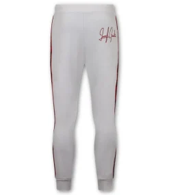 Trainingspak Heren - Hooded Ribbon - Wit / Rood