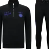 Trainingspak Heren - Hoodless Half Zipper - Zwart / Blauw