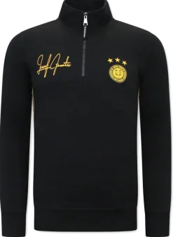 Trainingspak Heren - Hoodless Half Zipper - Zwart / Geel