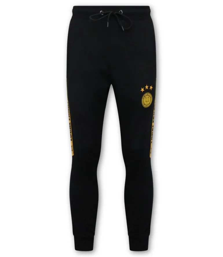 Trainingspak Heren - Hoodless Half Zipper - Zwart / Geel