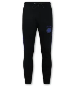 Trainingspak Heren - Hoodless Half Zipper - Zwart / Blauw